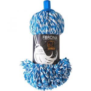 Fregona microfibras blanca-azul
