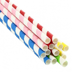 Pajita colores papel cañita