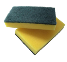 Estropajo con esponja